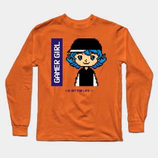 8-Bit Gamer Girl for Life Long Sleeve T-Shirt